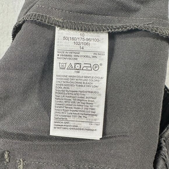 Gap Womens Grey Straight Leg Fabric Lightweight Pants Size 10 - Picture 13 of 14